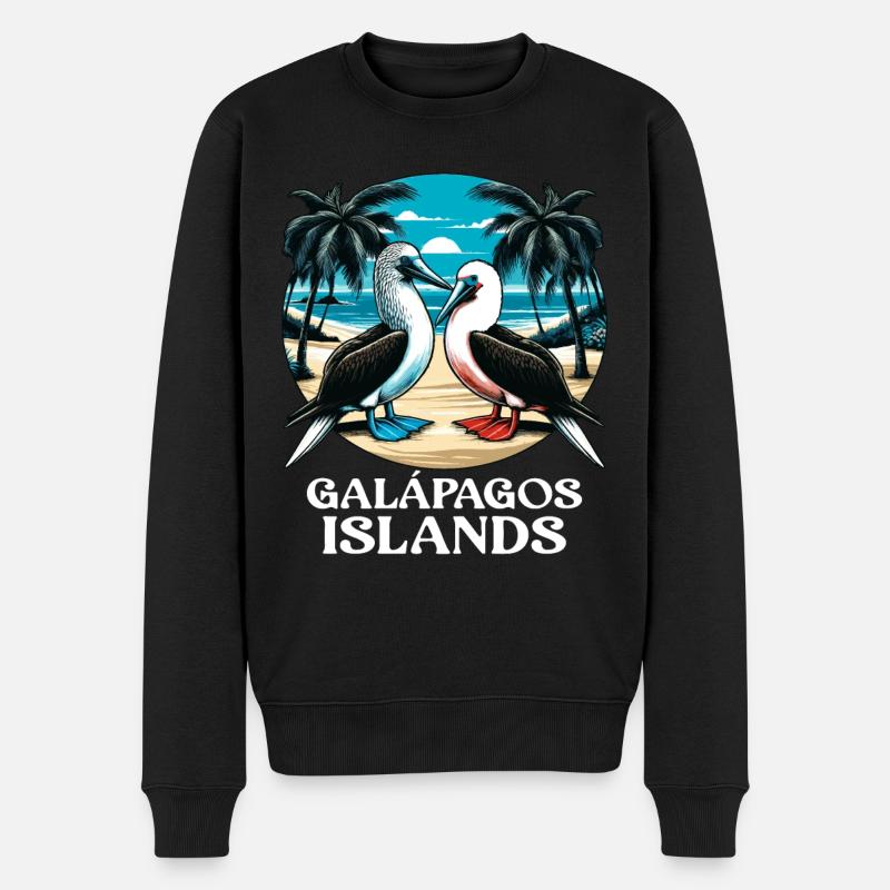 Îles Galapagos - Pull Premium bio Homme - noir