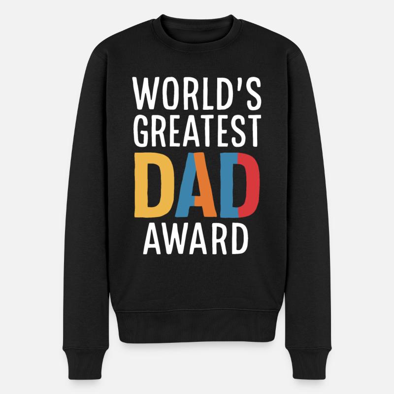 World's Greatest Dad Award - Männer Premium Bio Pullover - Schwarz