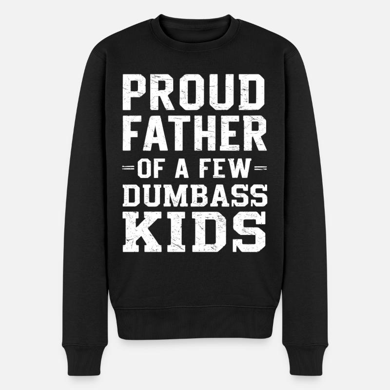 Fier père d’enfants chaotiques - Pull Premium bio Homme - noir