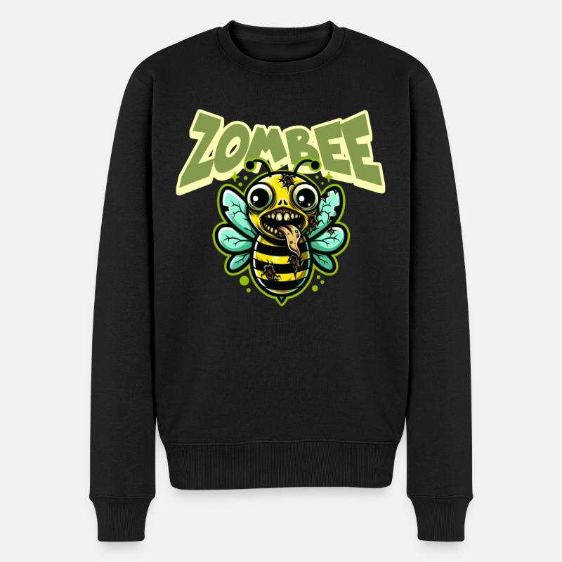 Zombie Biene Zombee - Männer Premium Bio Pullover - Schwarz