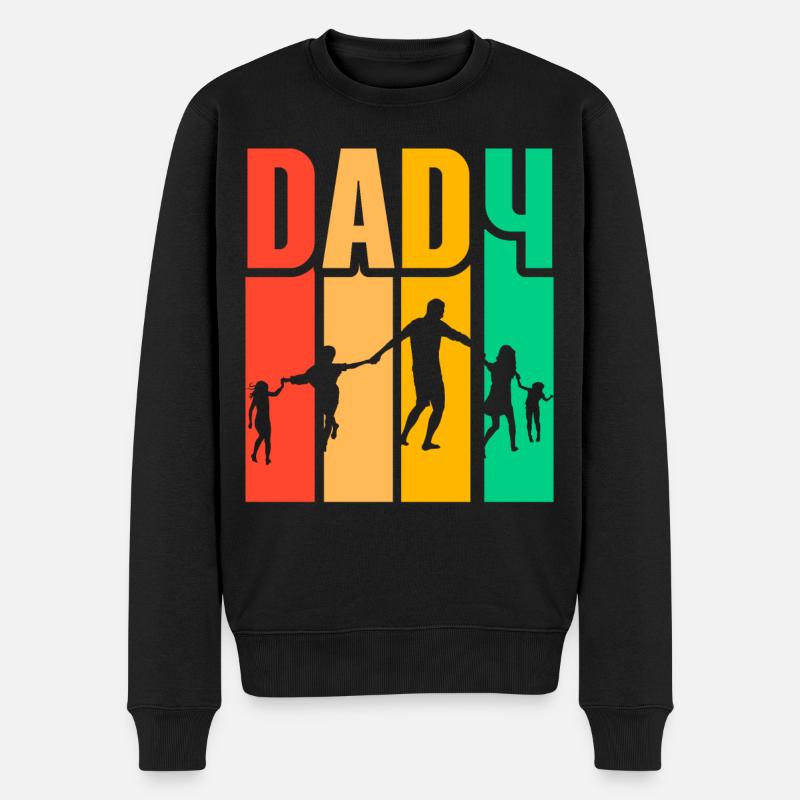 Père de 4 enfants - Pull Premium bio Homme - noir