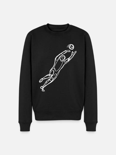 Goalkeeper Drawing - Men's Premium Organic Jumper - black