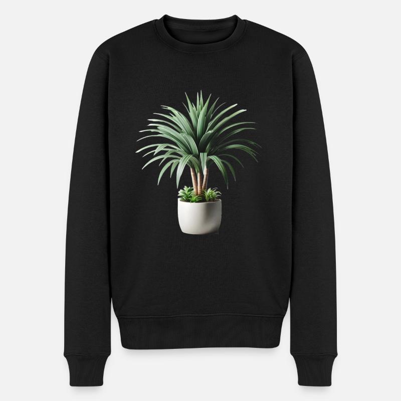 Plante Dracaena en pot - Pull Premium bio Homme - noir