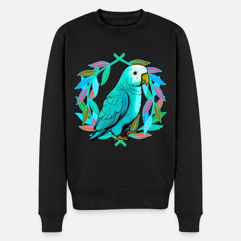 perroquet perroquets oiseau oiseaux - Pull Premium bio Homme - noir