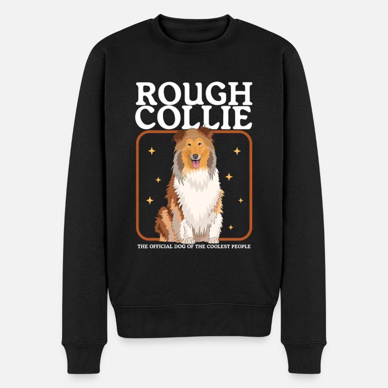 Collie Langhaarcollie Hunde Collies Geschenk - Männer Premium Bio Pullover - Schwarz
