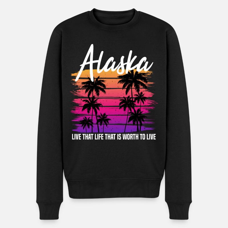 Alaska Rétro - Pull Premium bio Homme - noir