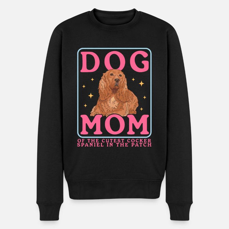 Cocker Spaniel Mom Cockerspaniel Geschenk - Männer Premium Bio Pullover - Schwarz