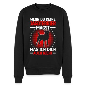 Jagdterrier mag dich nicht Deutscher Jagdhund - Männer Premium Bio Pullover - Schwarz - Vorne - Nico (187cm)