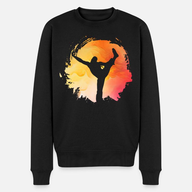 Capoeira - Männer Premium Bio Pullover - Schwarz