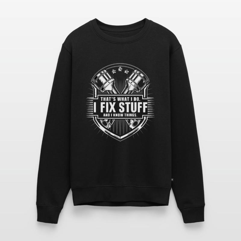 Car mechanic mechatronics technician screwdriver sayings Men's Premium Organic Jumper