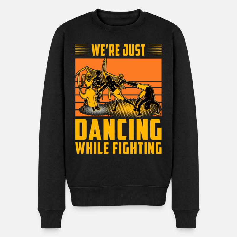We're just dancing while fighting - Men's Premium Organic Jumper - black