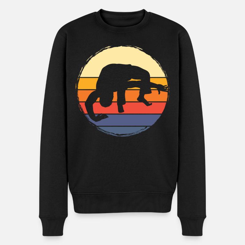 Capoeira - Männer Premium Bio Pullover - Schwarz