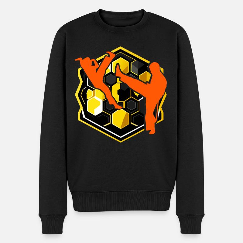 Capoeira - Männer Premium Bio Pullover - Schwarz