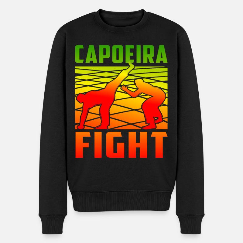 Capoeira Kampf - Männer Premium Bio Pullover - Schwarz