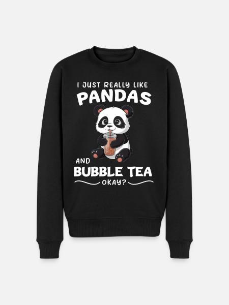 Panda Panda Bear Funny - Men's Premium Organic Jumper - black