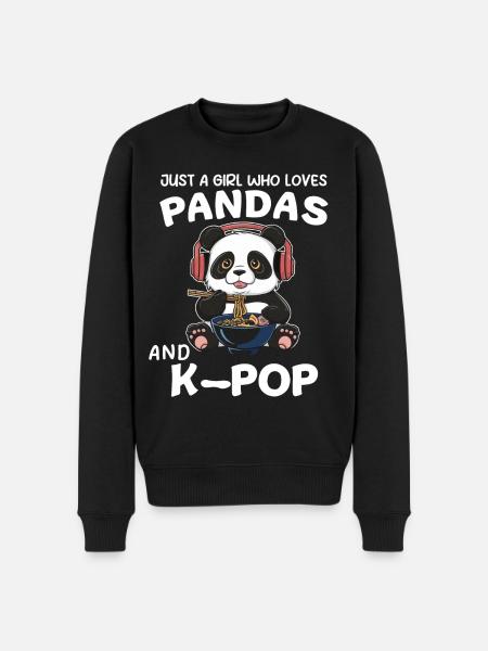 Panda Panda Bear Funny - Men's Premium Organic Jumper - black