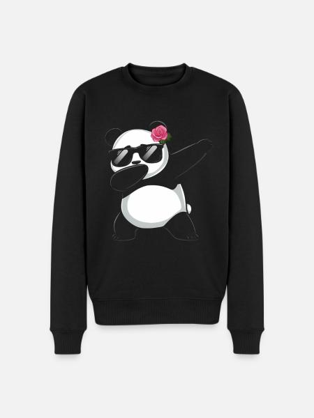 Panda Panda Bear Funny - Men's Premium Organic Jumper - black