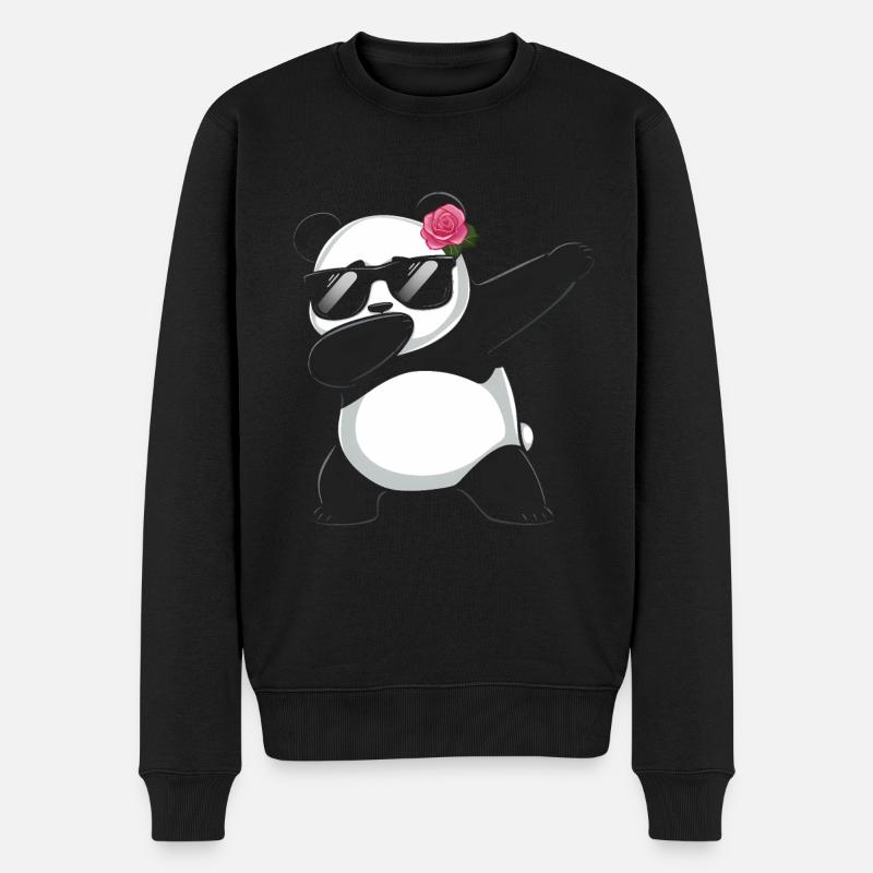 Panda Panda Ours Drôle - Pull Premium bio Homme - noir