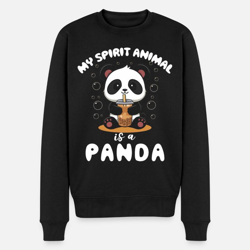 Panda Panda Ours Drôle - Pull Premium bio Homme - noir