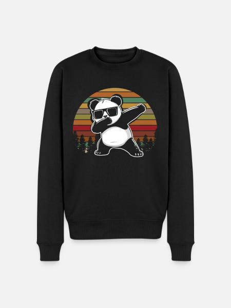 Panda Panda Bear Funny - Men's Premium Organic Jumper - black