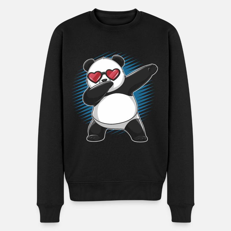 Panda Panda Ours Drôle - Pull Premium bio Homme - noir