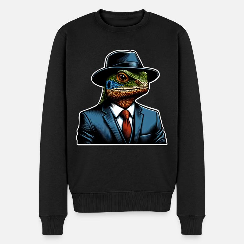 lézard - Pull Premium bio Homme - noir