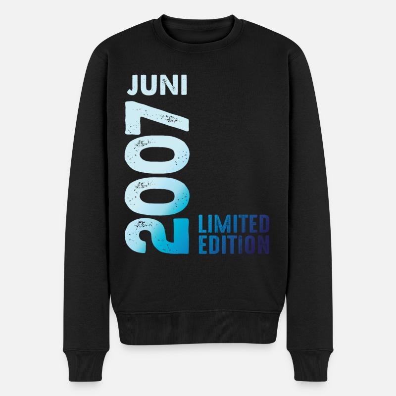 Limited Edition Juli 2007 Legendär Seit Juli 2007 - Männer Premium Bio Pullover - Schwarz