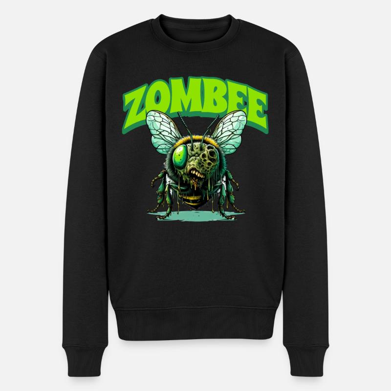 Zombie Biene Zombee - Männer Premium Bio Pullover - Schwarz