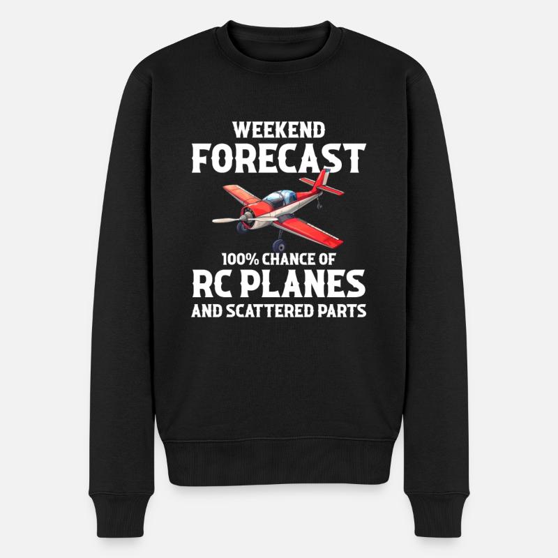 Still Playing With Airplanes RC Plane - Männer Premium Bio Pullover - Schwarz