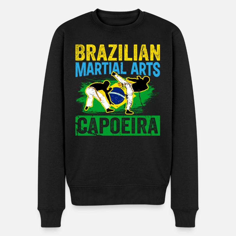 Brasilianische Kampfkunst Capoeira - Männer Premium Bio Pullover - Schwarz