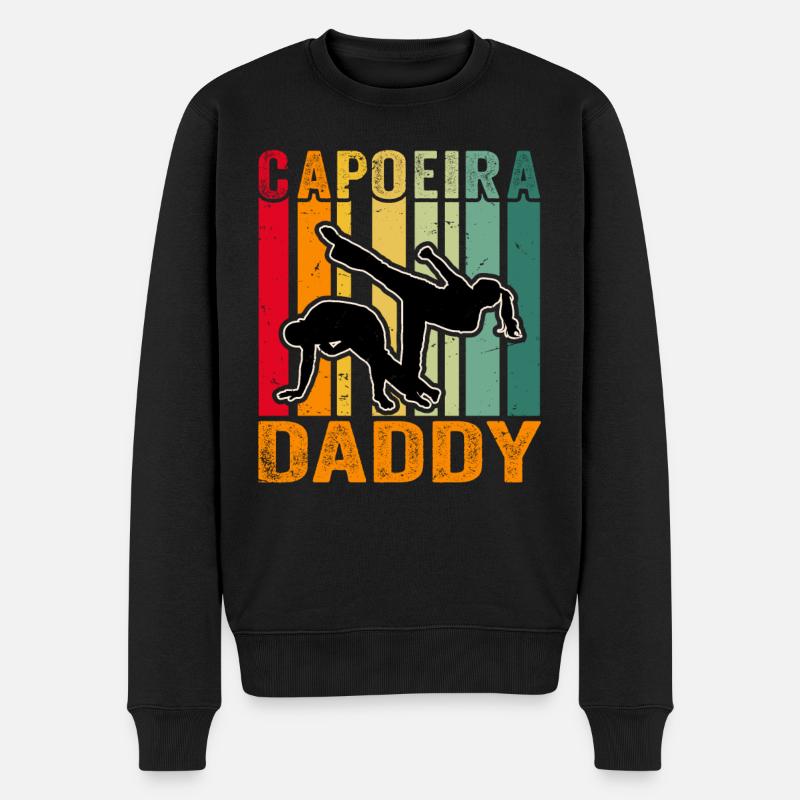 Capoeira Papa - Männer Premium Bio Pullover - Schwarz