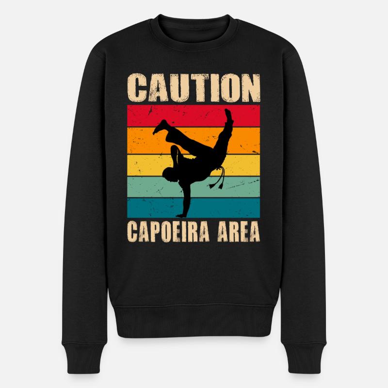 Attention Zone de Capoeira - Pull Premium bio Homme - noir
