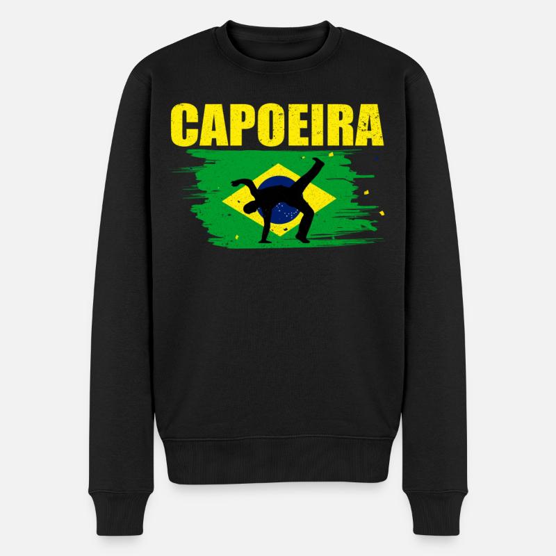 Capoeira - Männer Premium Bio Pullover - Schwarz