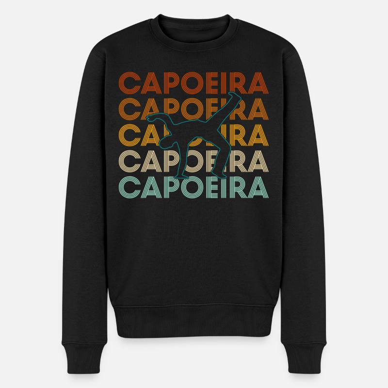 Capoeira - Männer Premium Bio Pullover - Schwarz