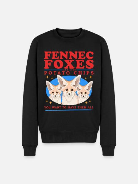 Fennec Desert Foxes Foxes Gifts - Men's Premium Organic Jumper - black