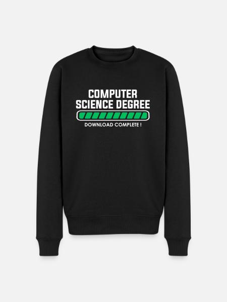 computer science degree - Männer Premium Bio Pullover - Schwarz