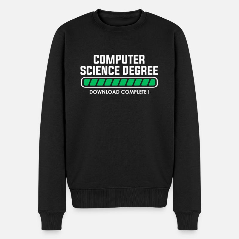 computer science degree - Männer Premium Bio Pullover - Schwarz