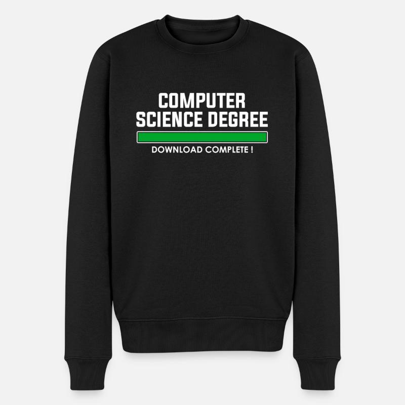 computer science degree - Männer Premium Bio Pullover - Schwarz