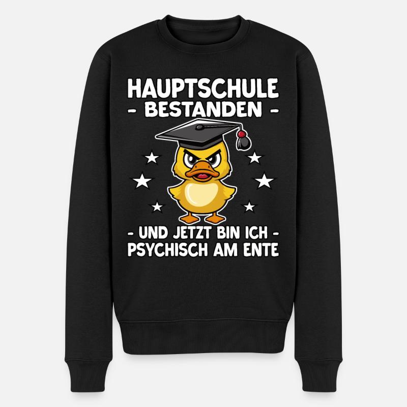 Abschlussklasse | Quali | Hauptschule bestanden - Männer Premium Bio Pullover - Schwarz