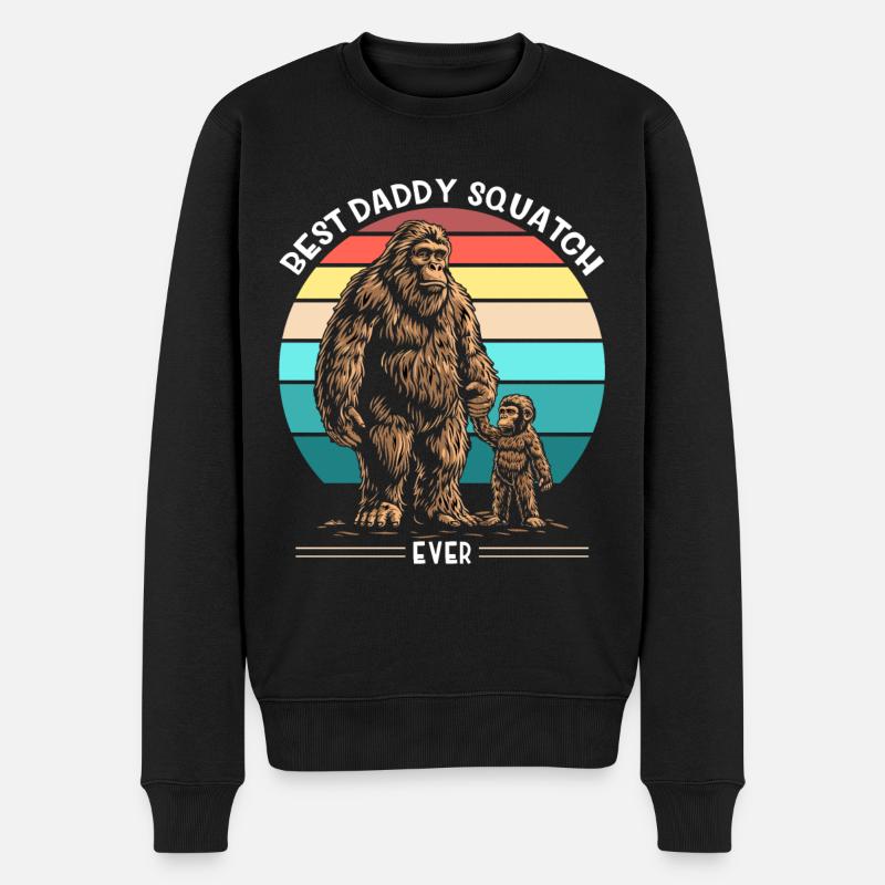 Best Daddy Squatch Ever - Männer Premium Bio Pullover - Schwarz