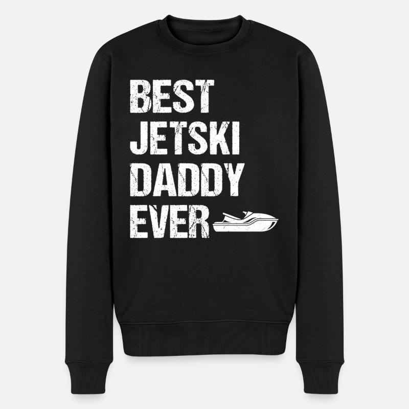 Best jetski Daddy Ever - Jetski Racing Jetski Dadd - Männer Premium Bio Pullover - Schwarz