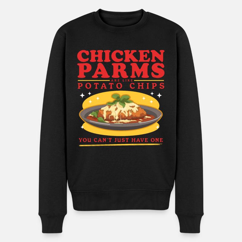 Poulet Parmesan Poulet Parme Cadeaux - Pull Premium bio Homme - noir