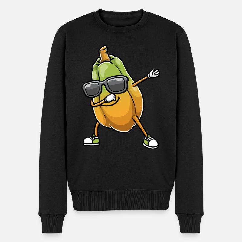 Papaya Tanzen - Männer Premium Bio Pullover - Schwarz