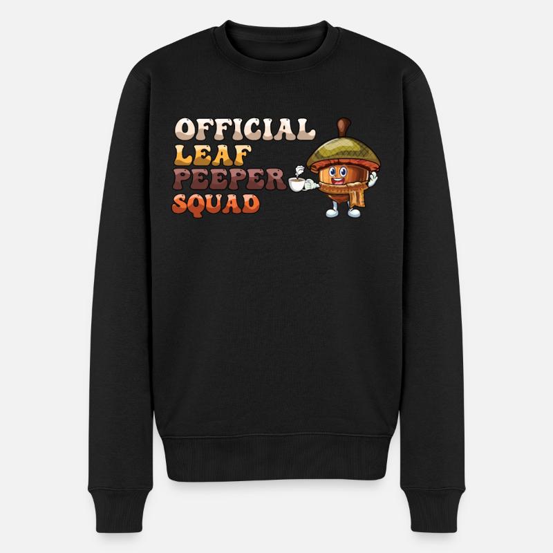 Offizieller Blattgucker Squad Laub Blattspähen - Männer Premium Bio Pullover - Schwarz