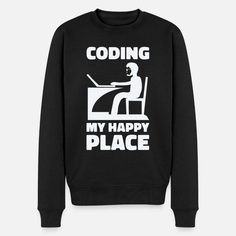 Programmierer Informatiker Computer Nerd Geschenk - Männer Premium Bio Pullover - Schwarz