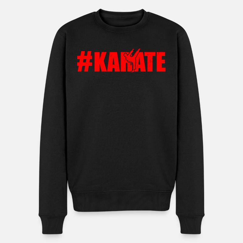 #Karate - Karate Fighting Karate Fighter - Männer Premium Bio Pullover - Schwarz