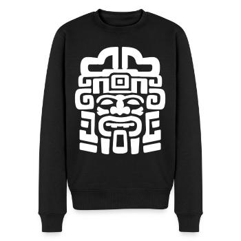 Aztekengott Antike Mythologie Mictlantecuhtli - Männer Premium Bio Pullover - Schwarz - Vorne - Nico (187cm)
