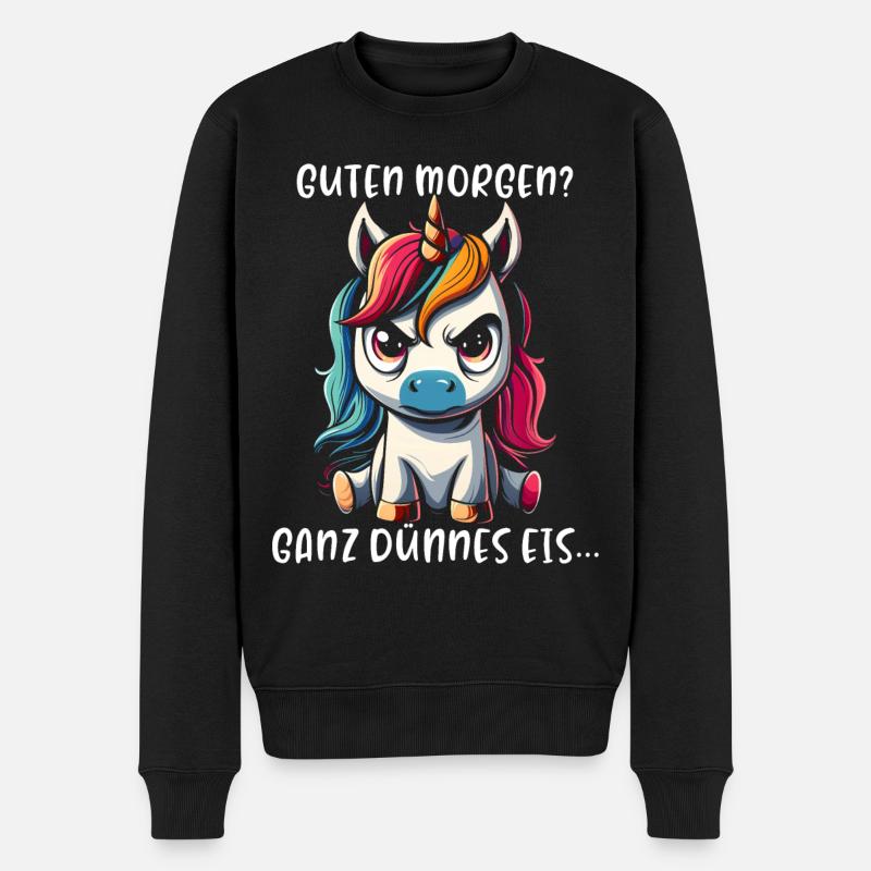 Bonjour? Glace très mince - Pull Premium bio Homme - noir
