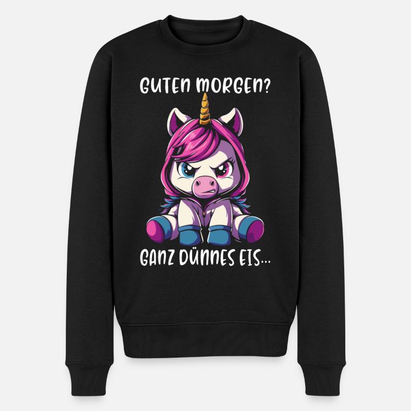 Bonjour? Glace très mince - Pull Premium bio Homme - noir