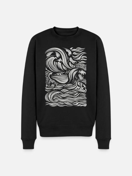 Aztec god Aztec mythology Chalchiuhtotolin - Men's Premium Organic Jumper - black